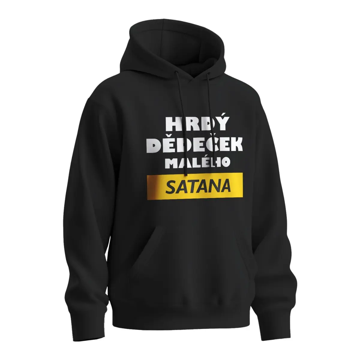Mikina s potiskem Hrdý dědeček malého satana - černá 2XL
