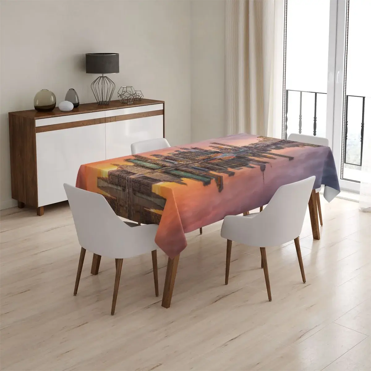 Ubrus New York Západ slunce - 130x170 cm