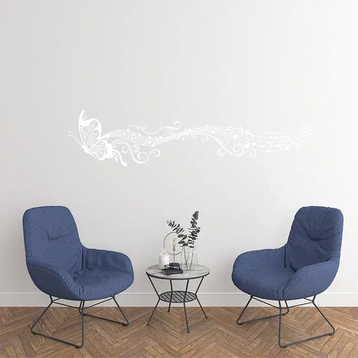 Samolepka na zeď: Motýlí ornament 3 -