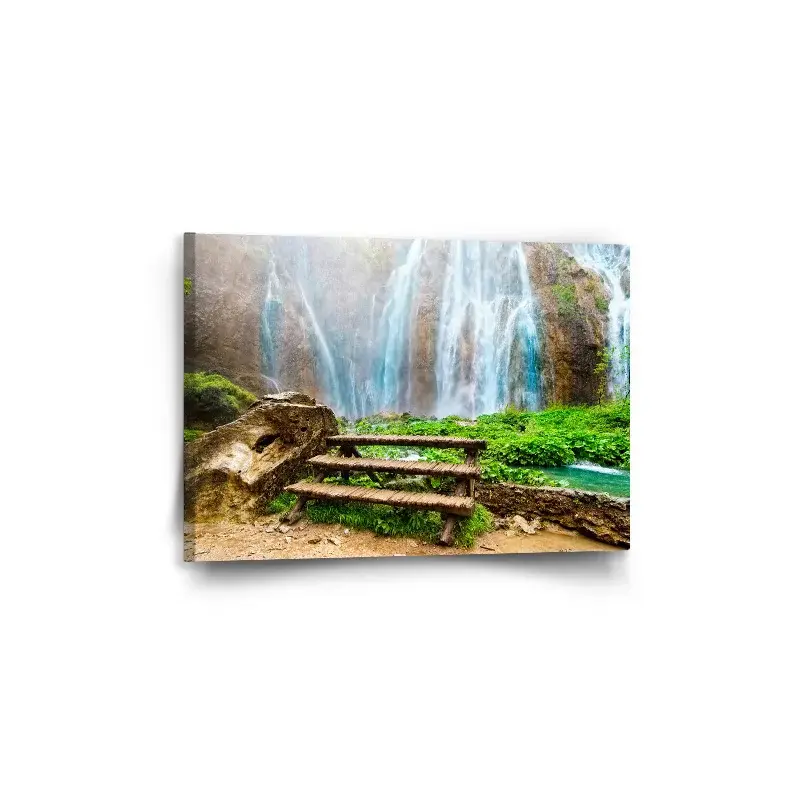 Obraz Posezení u vodopádu - 60x40 cm