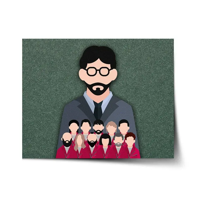 Plakát Money heist Profesor a jeho tým Zelená - 120x80 cm