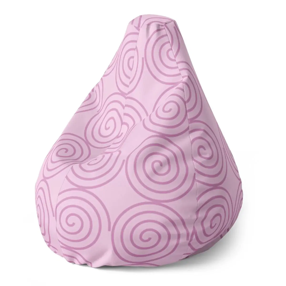 Sedací vak Pear Růžové spirály - 70 x 95 x 15 cm