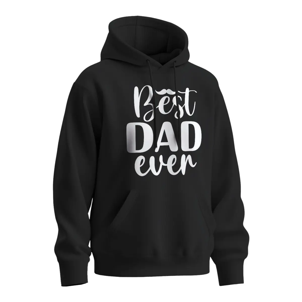 Mikina s potiskem pro tátu BEST DAD EVER - černá 5XL