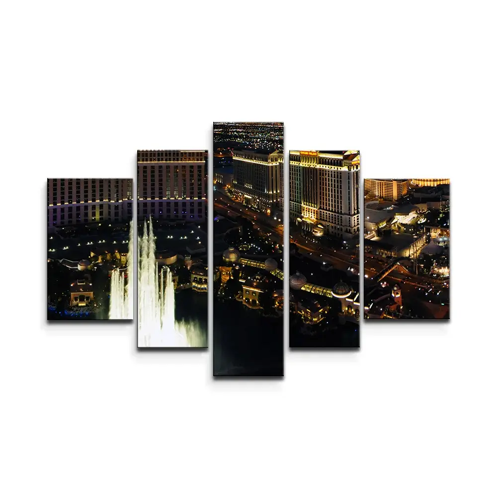 Obraz - 5-dílný Las Vegas - 125x90 cm