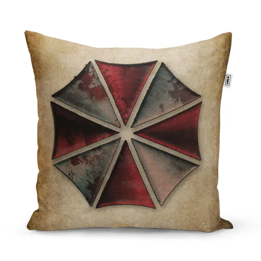 Polštář Resident Evil Umbrella Corporation Vintage - 50x50 cm