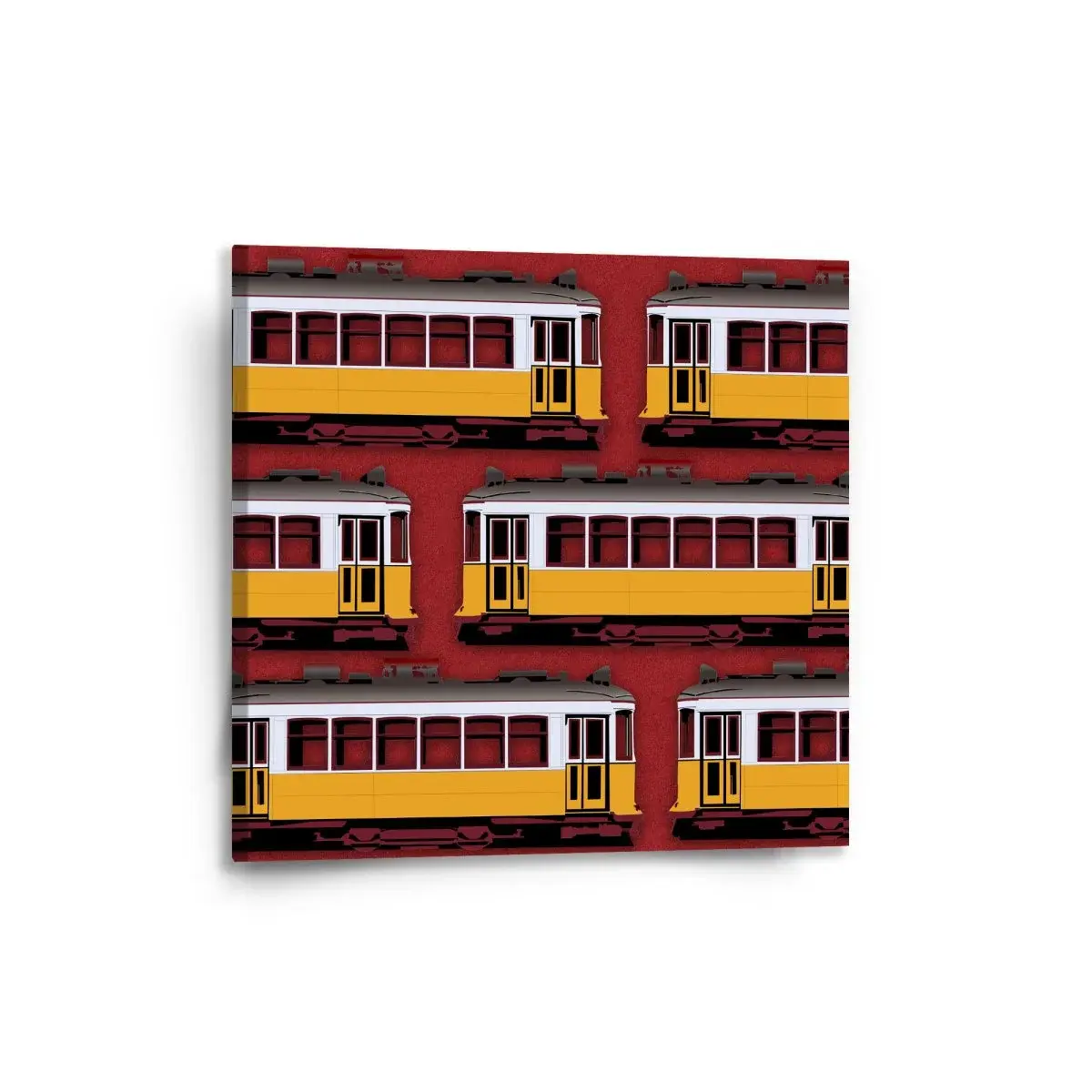 Obraz Lisabonské historické tramvaje Červený Pattern - 50x50 cm