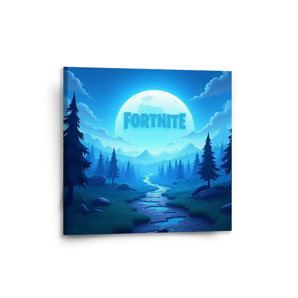 Obraz FORTNITE Modré údolí s měsícem - 50x50 cm