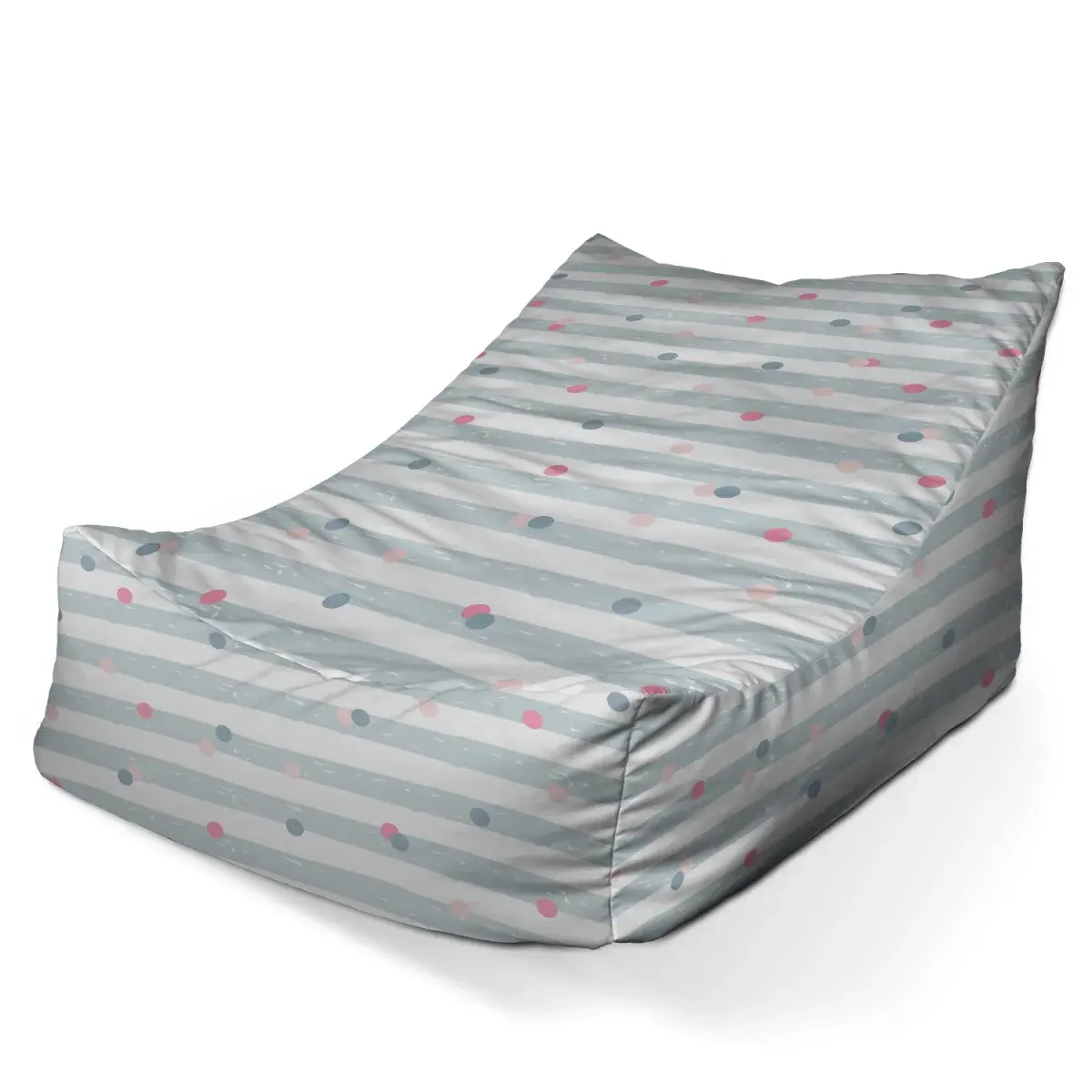 Sedací vak Lounge Tečky a pruhy - 80 x 95 x 50 cm