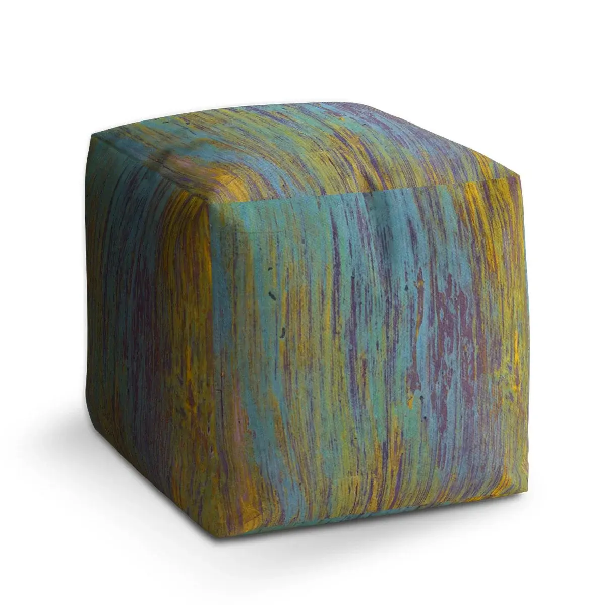 Taburet Cube Dřevěná abstrakce - 40x40x40 cm