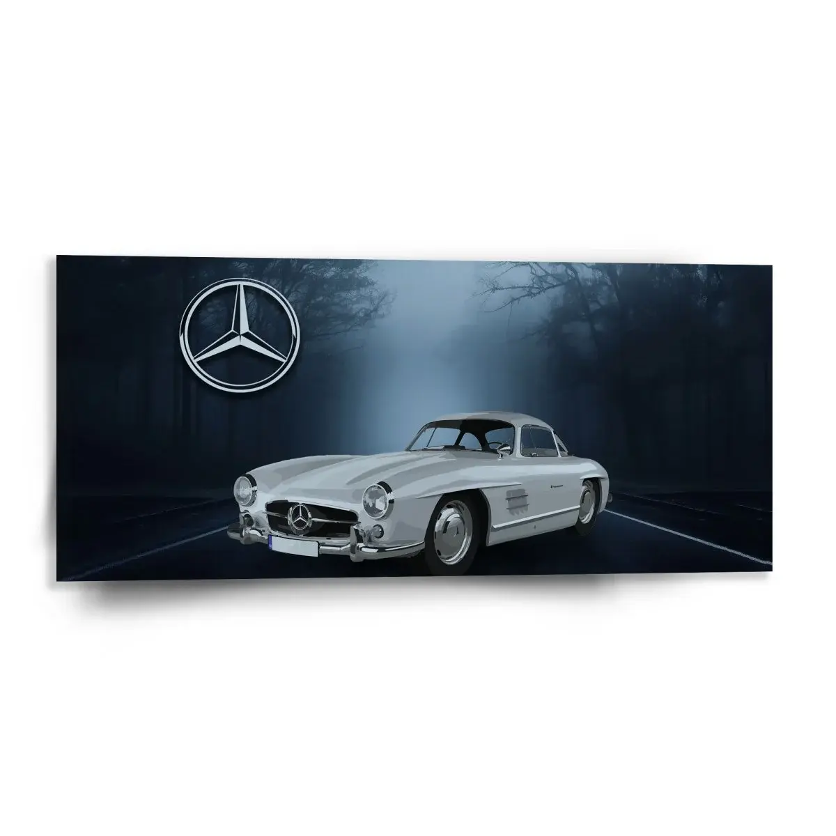 Obraz Mercedes-Benz 300 SL V lese - 110x50 cm