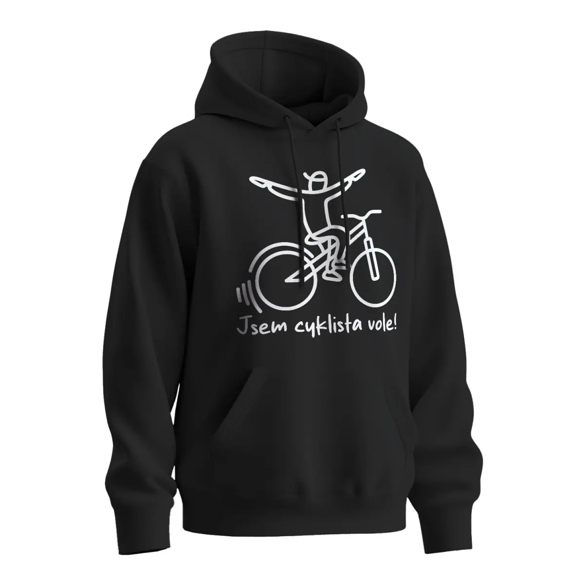 Mikina s potiskem Jsem cyklista vole - černá 5XL
