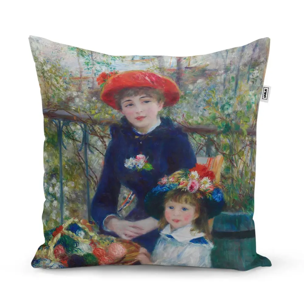 Polštář Dvě sestry (Na Terase) - Pierre-Auguste Renoir - 40x40 cm