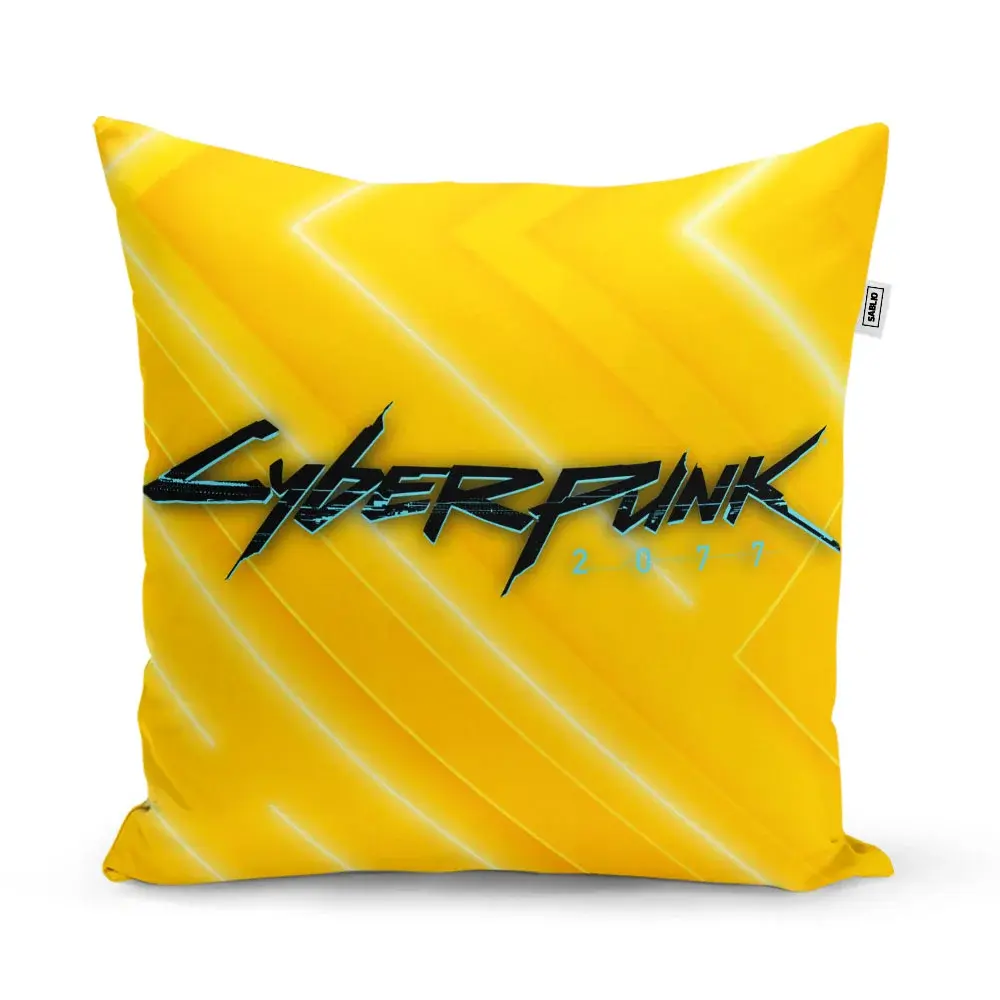 Polštář Cyberpunk 2077 Žlutý - 60x60 cm