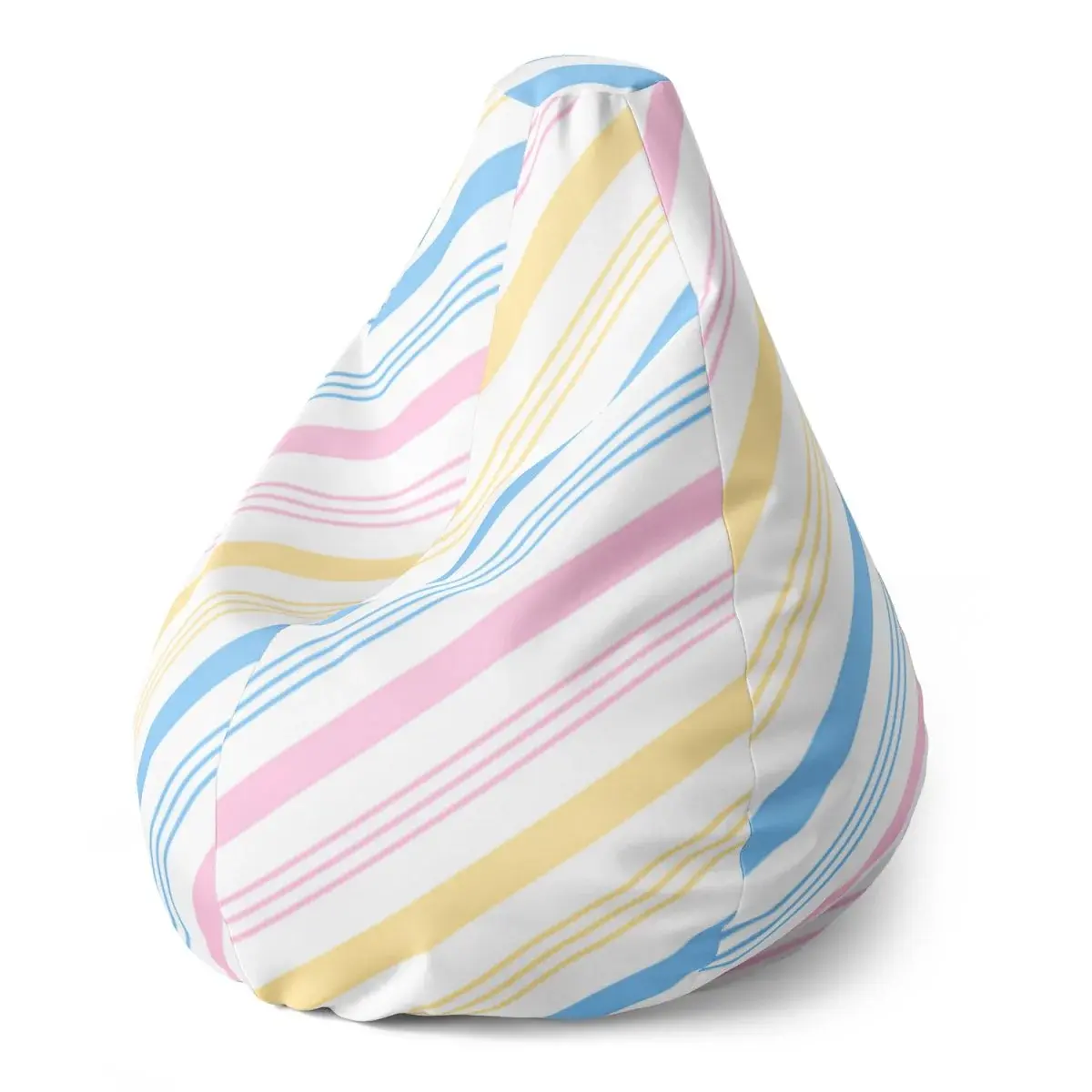 Sedací vak Pear Tříbarevné pruhy - 70 x 95 x 15 cm