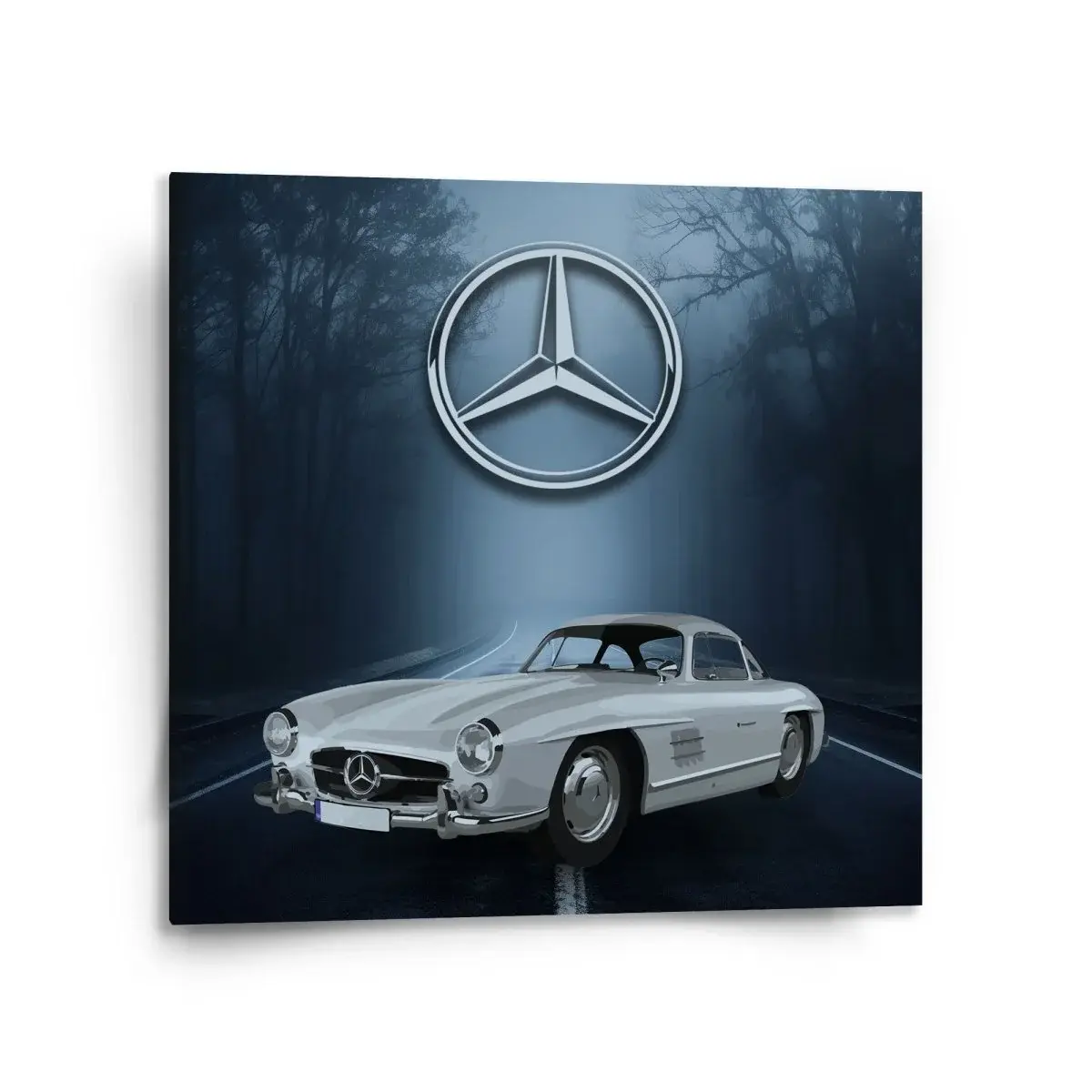 Obraz Mercedes-Benz 300 SL V lese - 110x110 cm