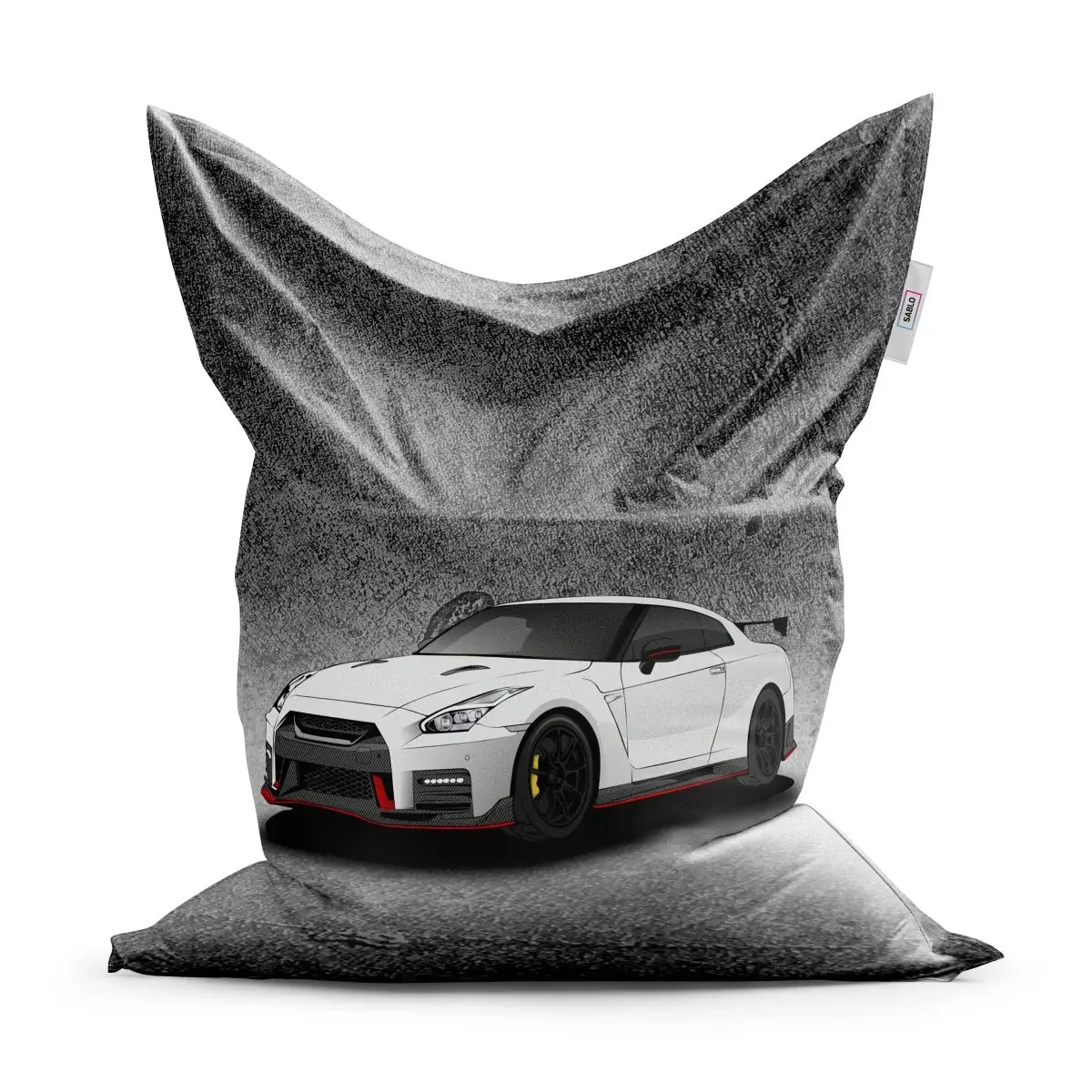 Sedací vak Nissan GTR 35 Šedý - 200x140 cm