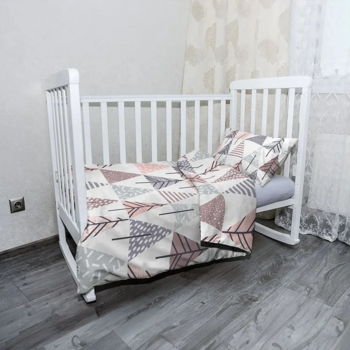 Mikroplyšové dětské povlečení do postýlky Barevné stromky - 130x90 / 40x60