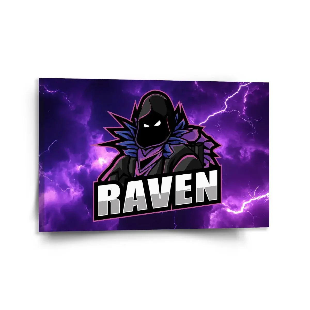 Obraz FORTNITE RAVEN Fialová bouře - 120x80 cm