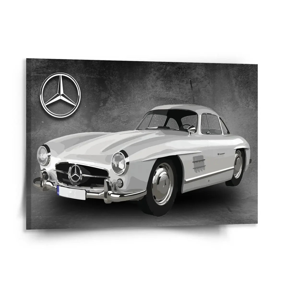 Obraz Mercedes-Benz 300 SL Šedé pozadí - 150x110 cm