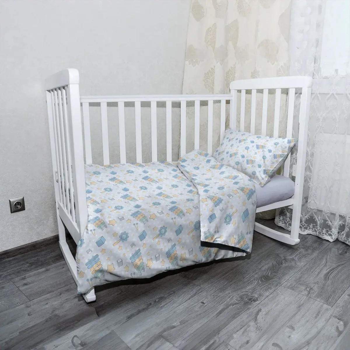 Mikroplyšové dětské povlečení do postýlky Zvonkohra - 130x90 / 40x60