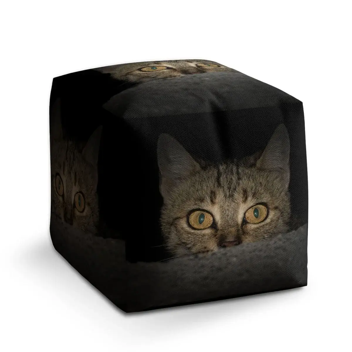 Taburet Cube Kočka - 50x50x50 cm