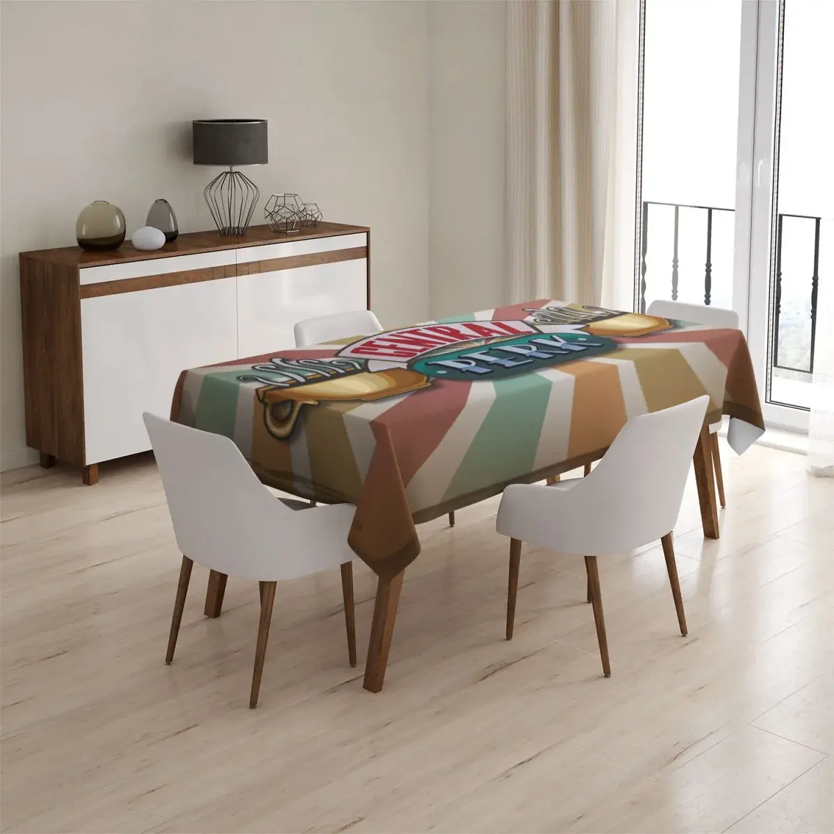 Ubrus Seriál přátelé CENTRAL PERK Abstrakce - 145x240 cm