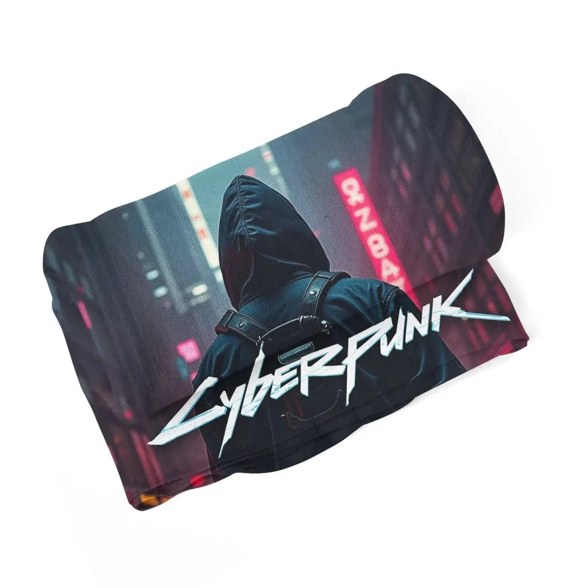 Deka Cyberpunk 2077 Pohled do města - 150x120 cm