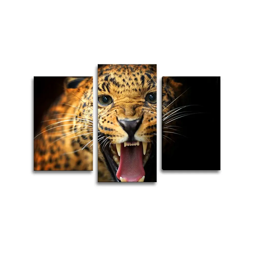 Obraz - 3-dílný Gepard 2 - 75x50 cm