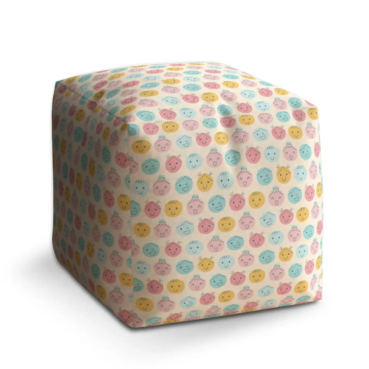 Taburet Cube Smajlíci - 40x40x40 cm