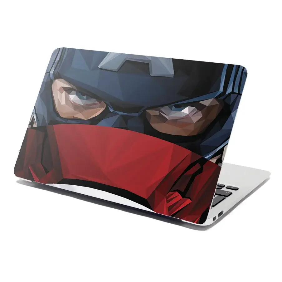 Samolepka na notebook Kapitán Amerika pohled přes štít - 38x26 cm