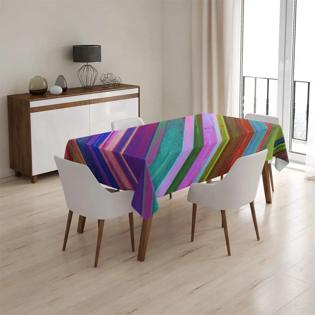 Ubrus Nabarvené dřevo - 130x170 cm