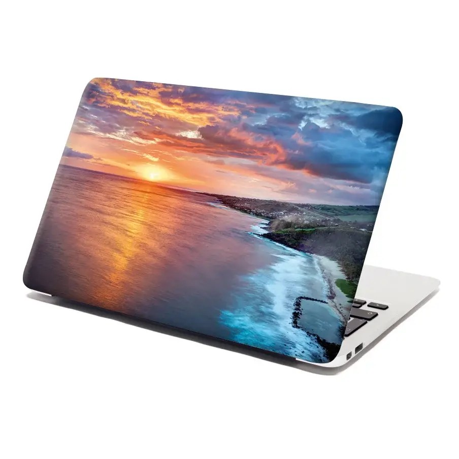 Samolepka na notebook Západ slunce nad mořem - 29x20 cm