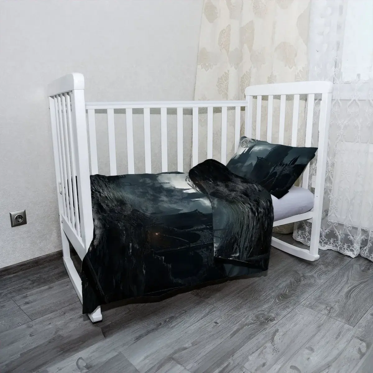 Mikroplyšové dětské povlečení do postýlky Zaklínač Hrad - 100x135 / 40x60