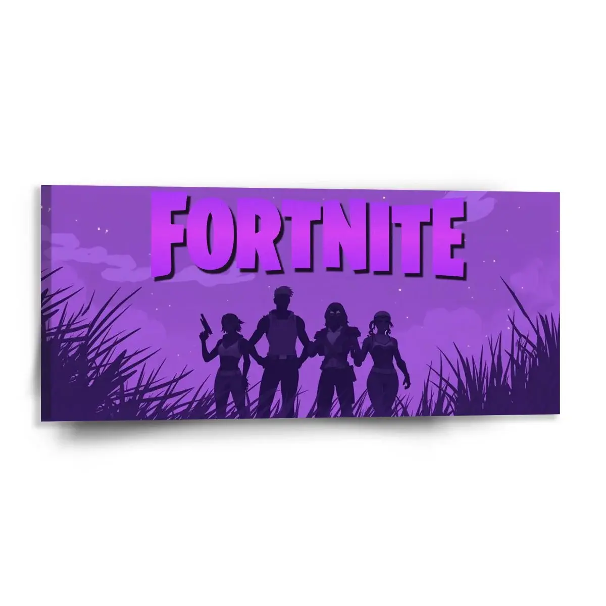 Obraz FORTNITE Fialová silueta - 110x50 cm