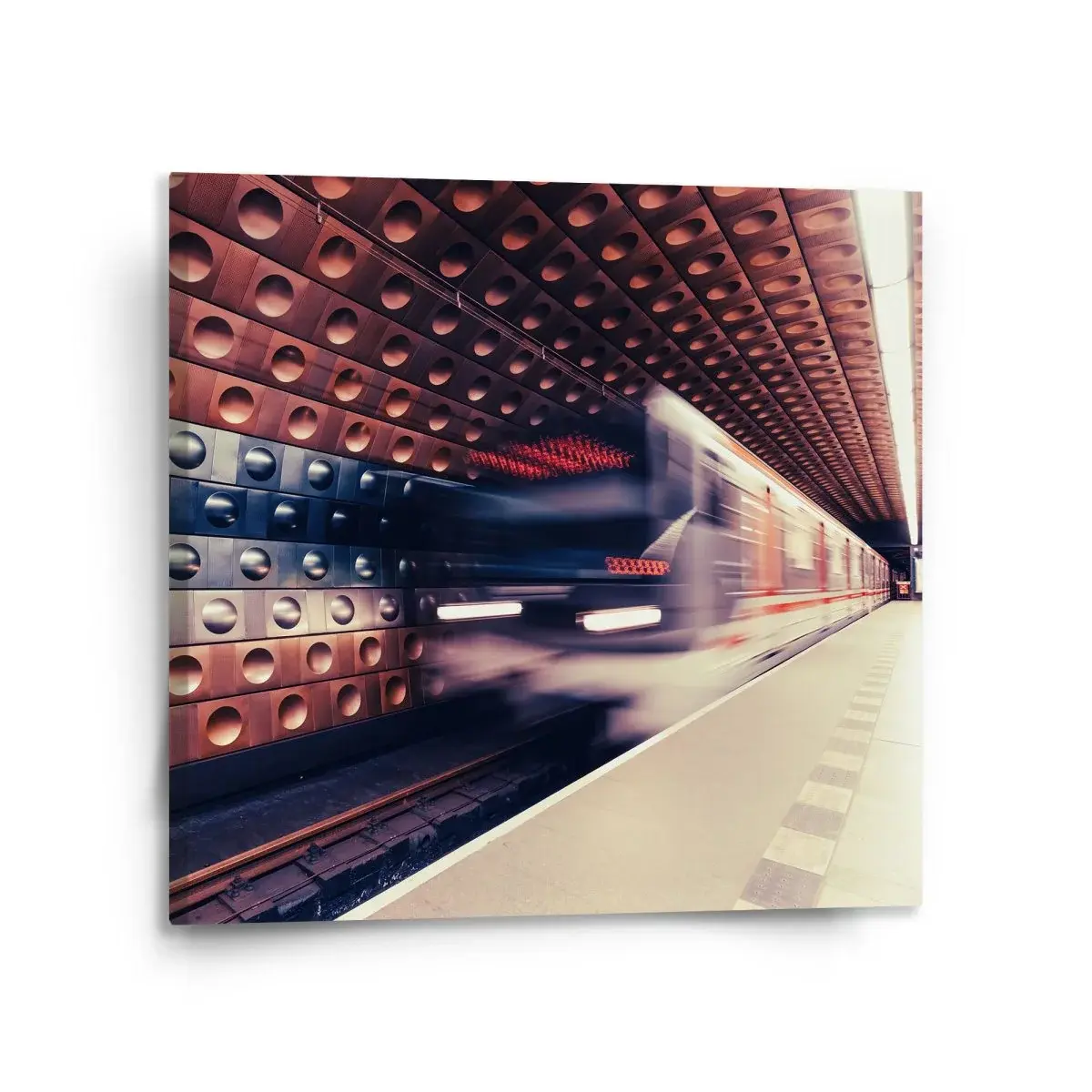 Obraz Metro v barevné stanici - 110x110 cm