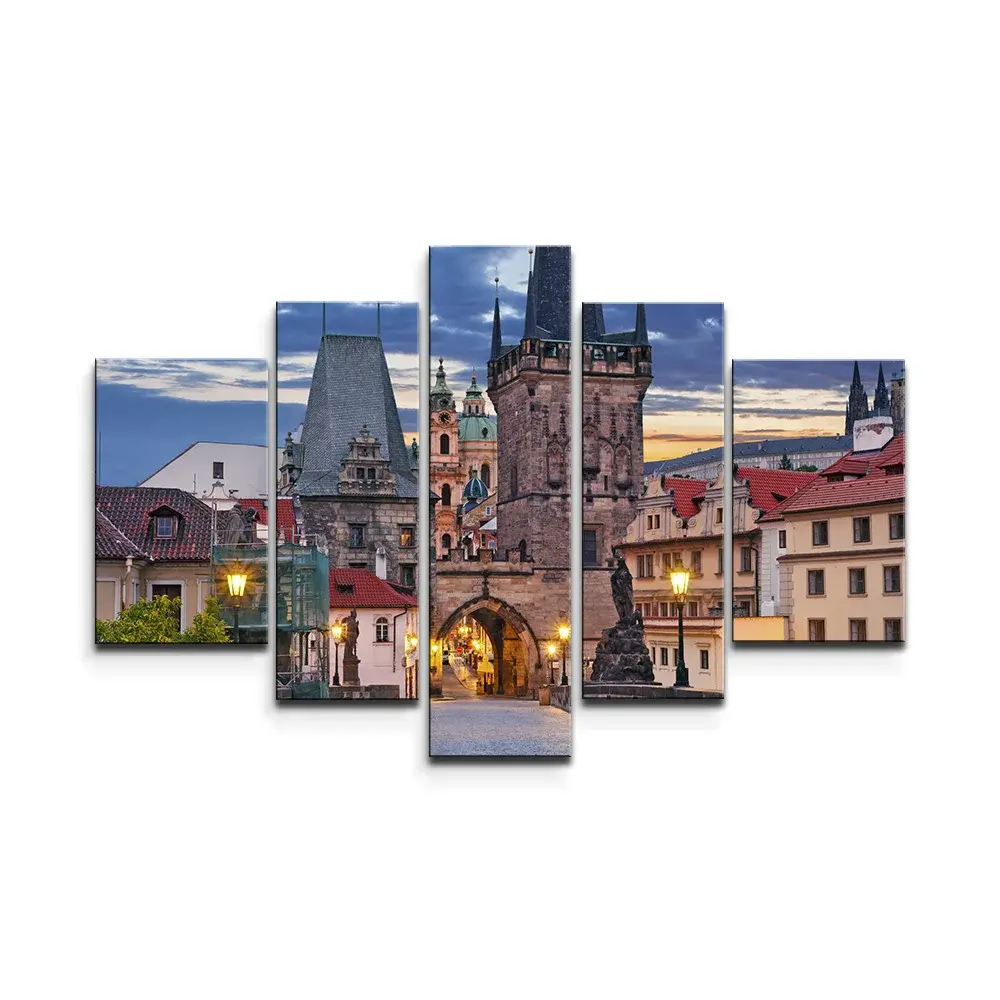 Obraz - 5-dílný Karlův most - 125x90 cm