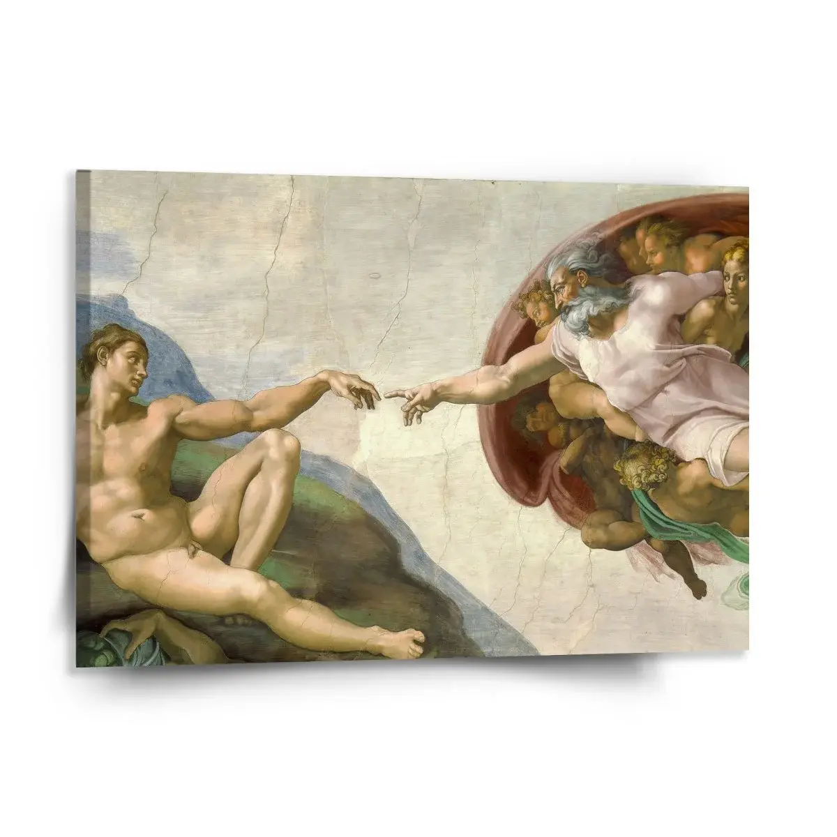 Obraz Stvoření Adama - Michelangelo Buonarroti - 150x110 cm