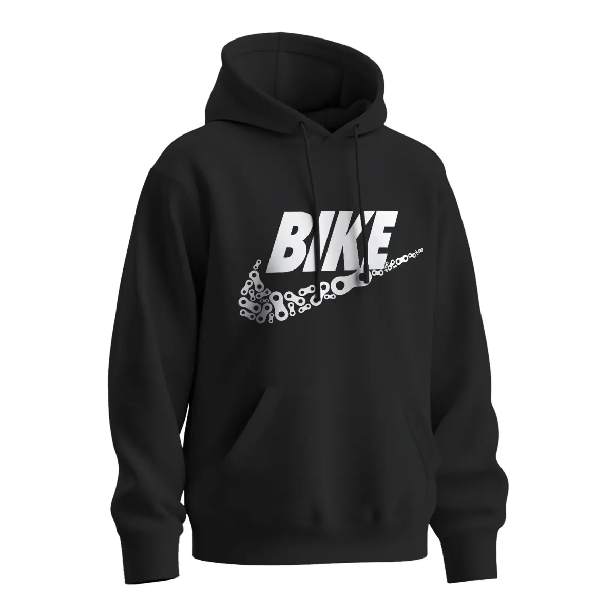 Mikina s potiskem BIKE - černá XL