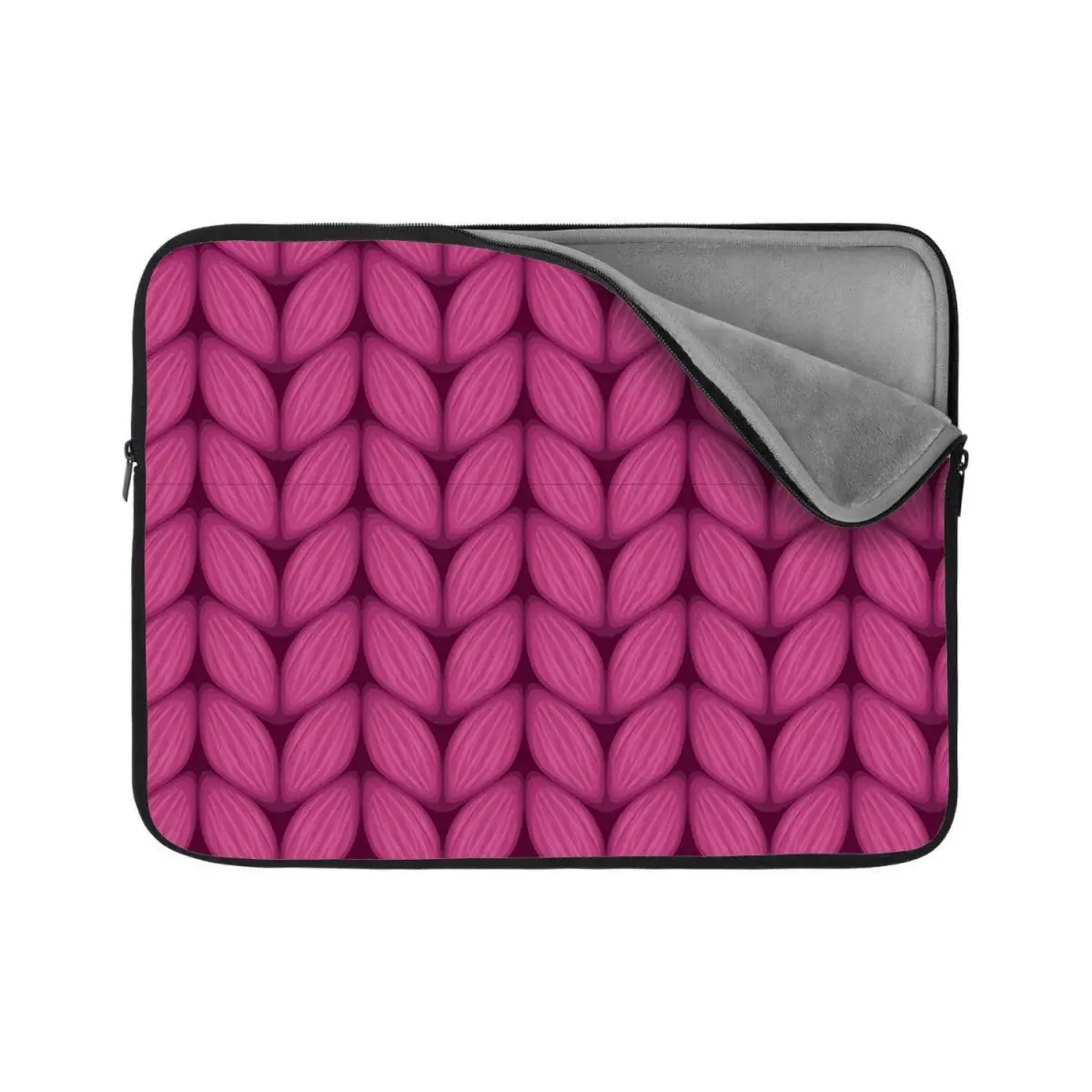 Obal na notebook Pletení ve fuchsiové barvě - 17"