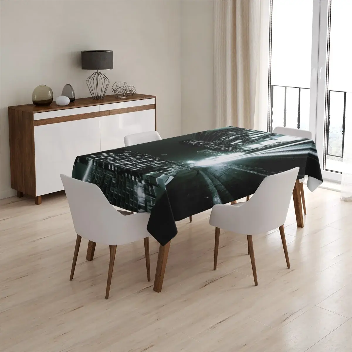 Ubrus Noční ulice - 90x90 cm