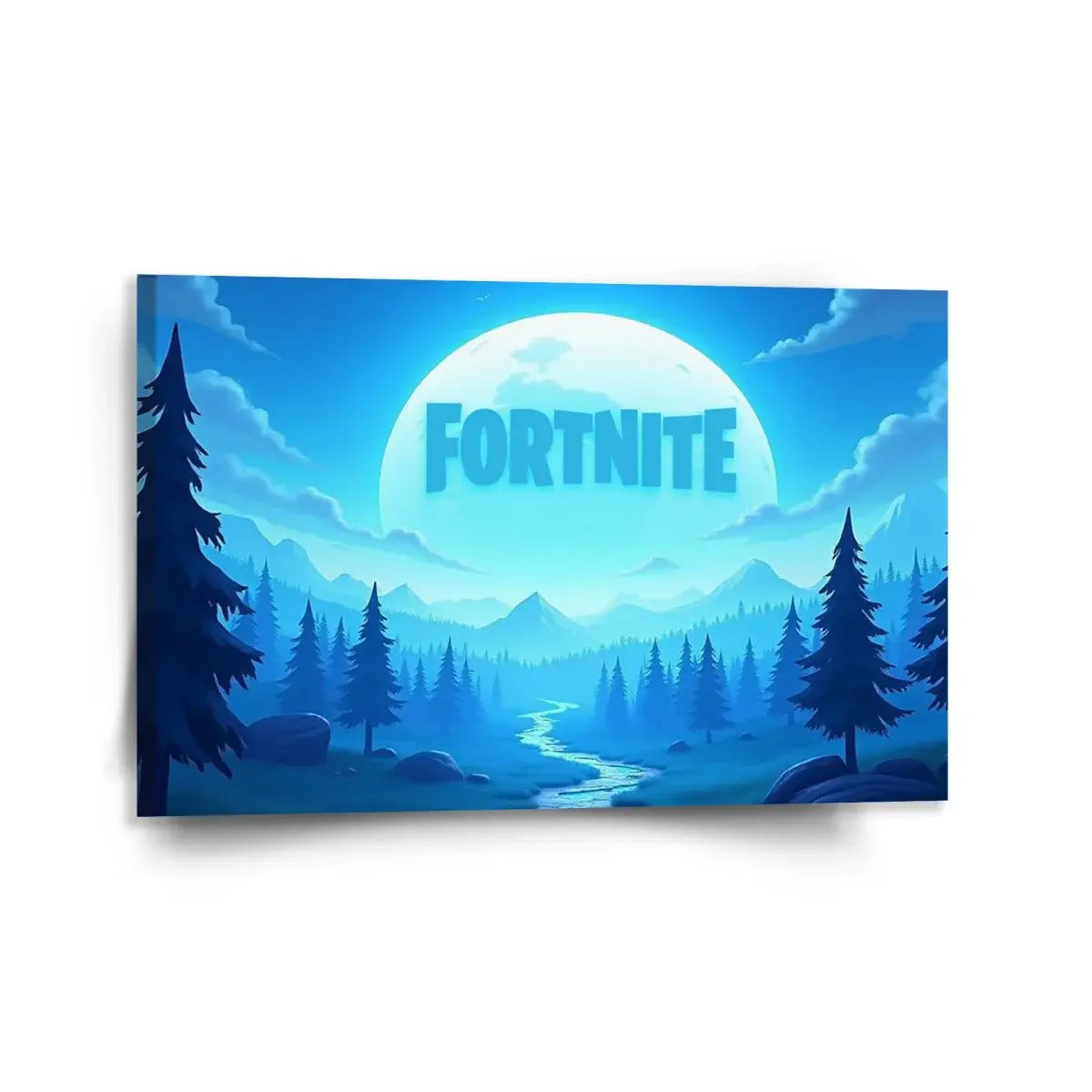 Obraz FORTNITE Modré údolí s měsícem - 120x80 cm
