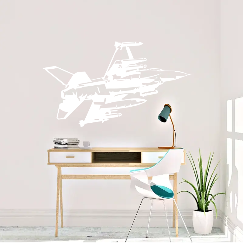 Samolepka na zeď: Stíhačka - 90x50