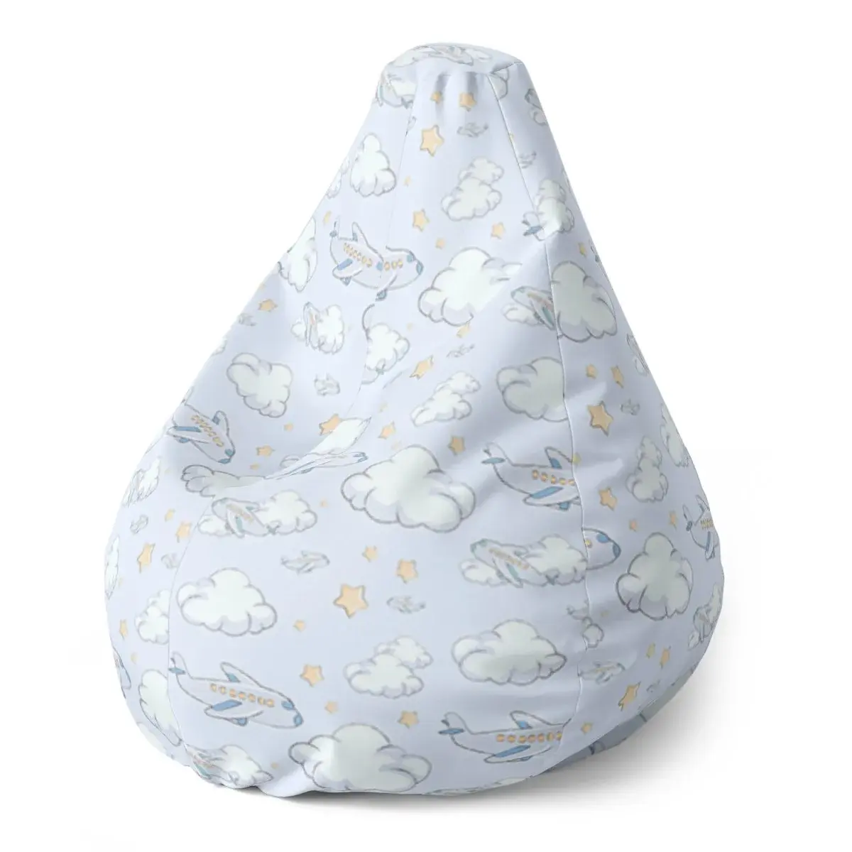 Sedací vak Pear Letadla mezi mraky - 140 x 100 x 25 cm