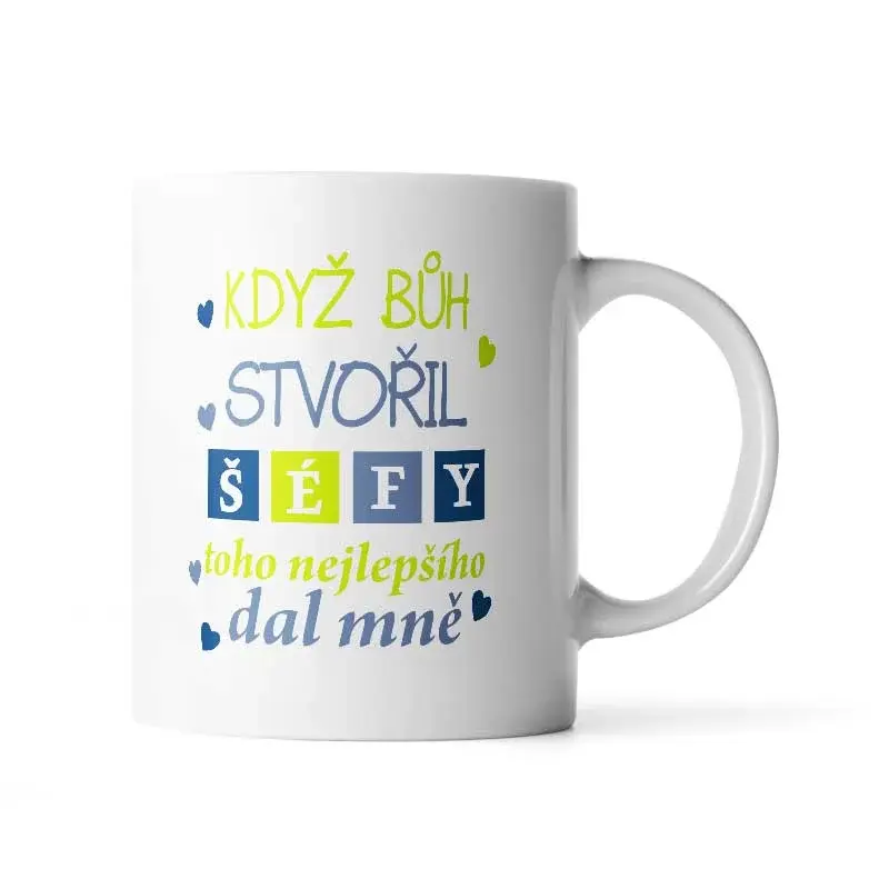 Hrnek Když Bůh stvořil šéfy - 330 ml - standard