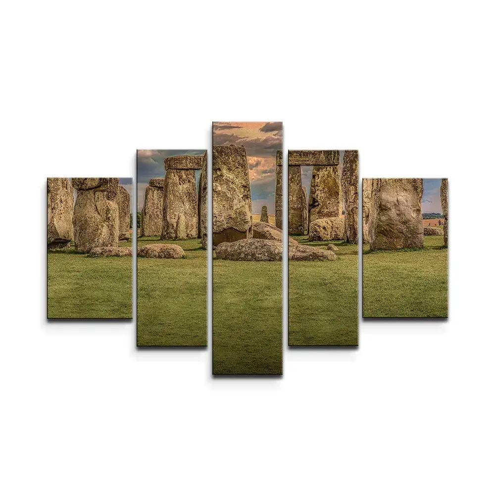 Obraz - 5-dílný Stonehenge - 125x90 cm