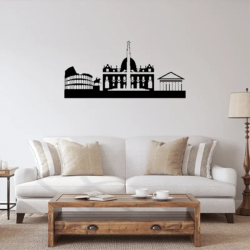 Samolepka na zeď: Panorama Řím - 90x42 cm