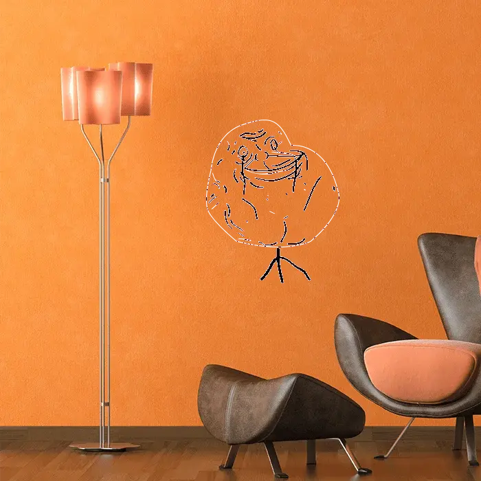 Samolepka na zeď: Meme forever alone - 98x120 cm
