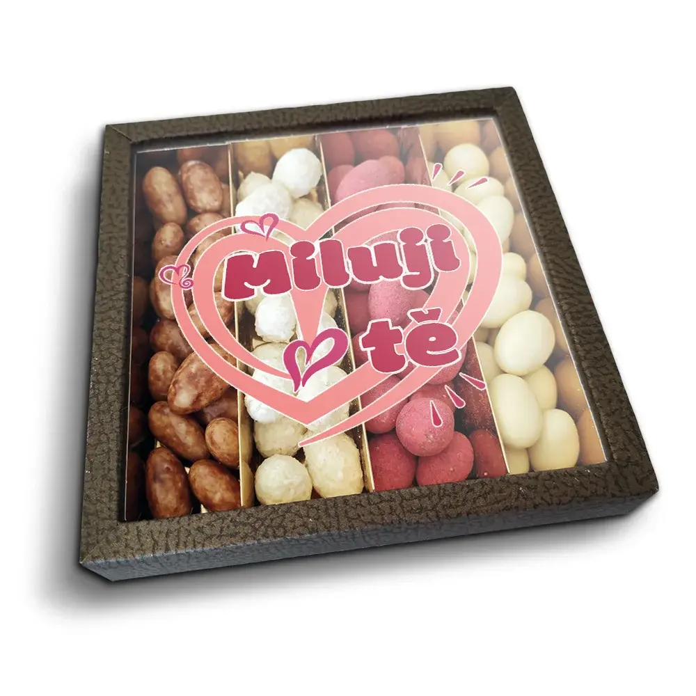 Mandle v čokoládě Miluji tě srdce - 4x 80g