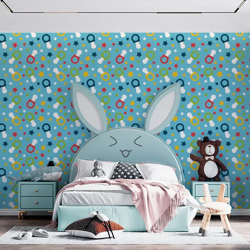 Tapeta Dudlíky a hvězdy - 125x75 cm