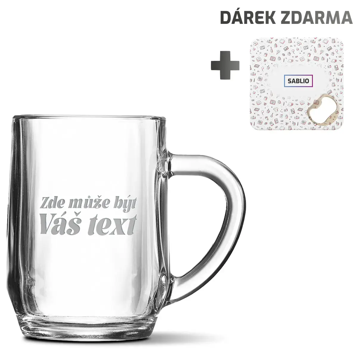 Půllitr pro praváky s vlastním textem